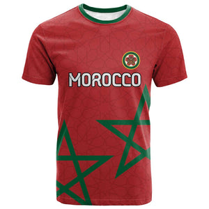 Custom Morocco Heritage Football T shirt Road To Champion