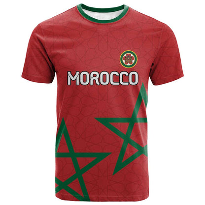 Custom Morocco Heritage Football T shirt Road To Champion