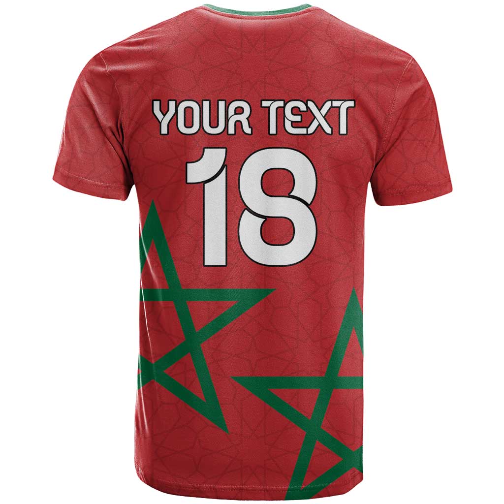 Custom Morocco Heritage Football T shirt Road To Champion
