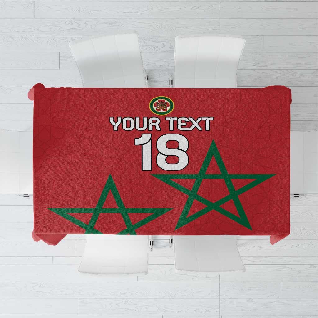 Custom Morocco Heritage Football Tablecloth Road To Champion