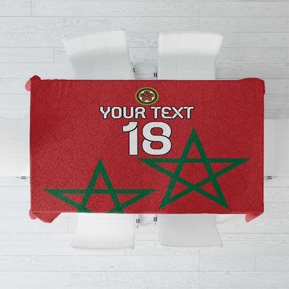 Custom Morocco Heritage Football Tablecloth Road To Champion