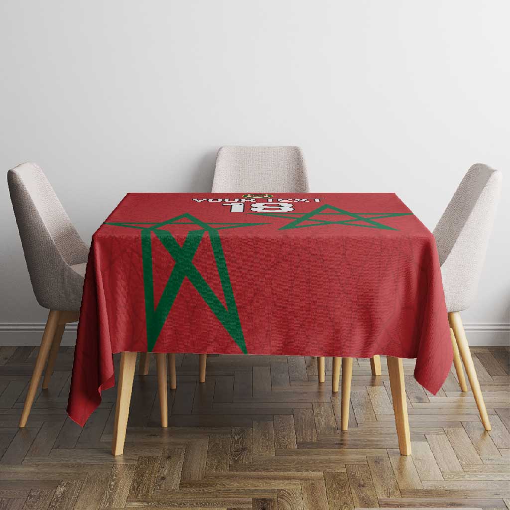 Custom Morocco Heritage Football Tablecloth Road To Champion