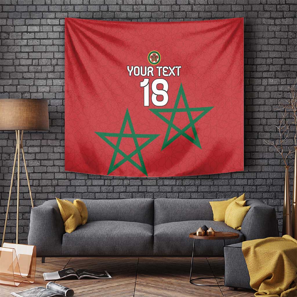 Custom Morocco Heritage Football Tapestry Road To Champion