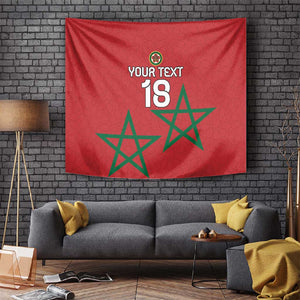Custom Morocco Heritage Football Tapestry Road To Champion