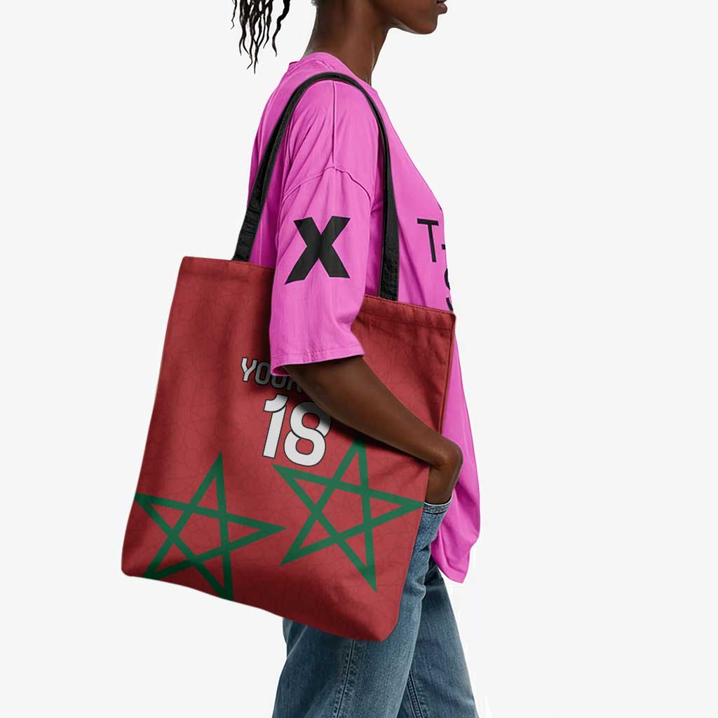 Custom Morocco Heritage Football Tote Bag Road To Champion