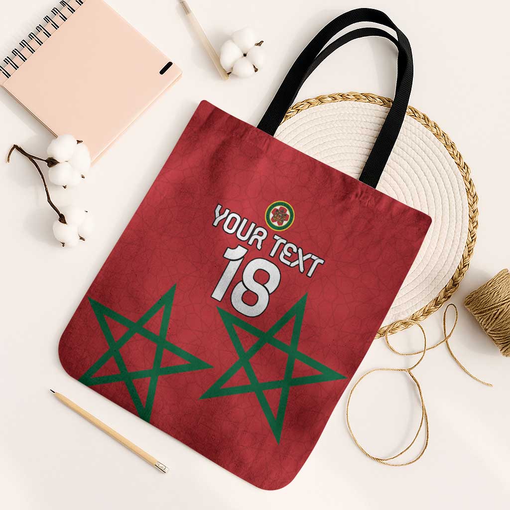 Custom Morocco Heritage Football Tote Bag Road To Champion