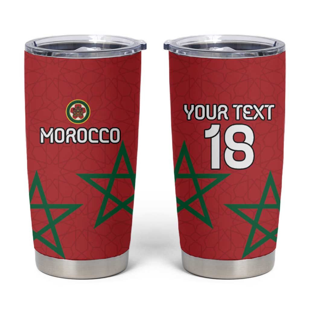 Custom Morocco Heritage Football Tumbler Cup Road To Champion