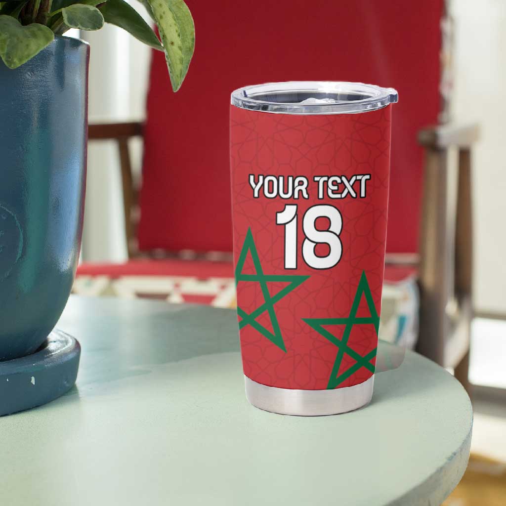 Custom Morocco Heritage Football Tumbler Cup Road To Champion
