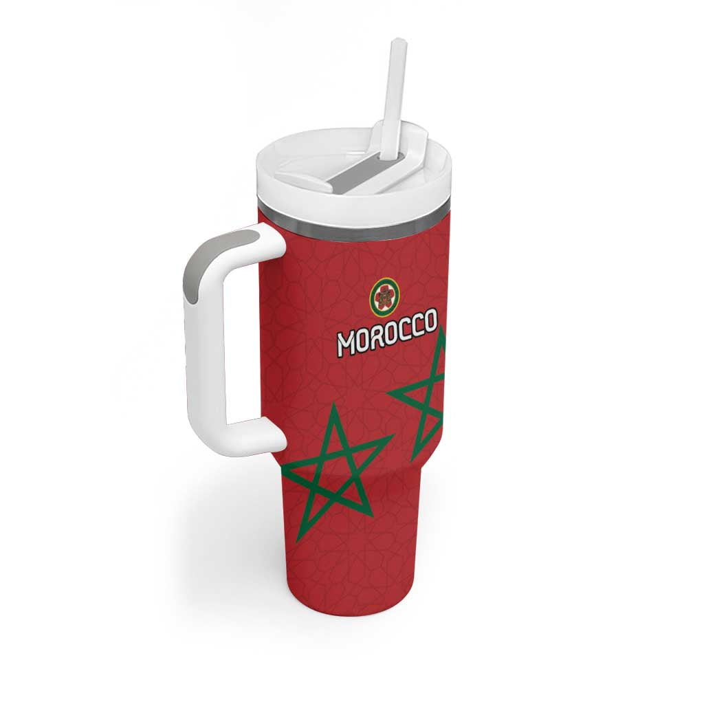Custom Morocco Heritage Football Tumbler With Handle Road To Champion