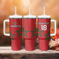 Custom Morocco Heritage Football Tumbler With Handle Road To Champion