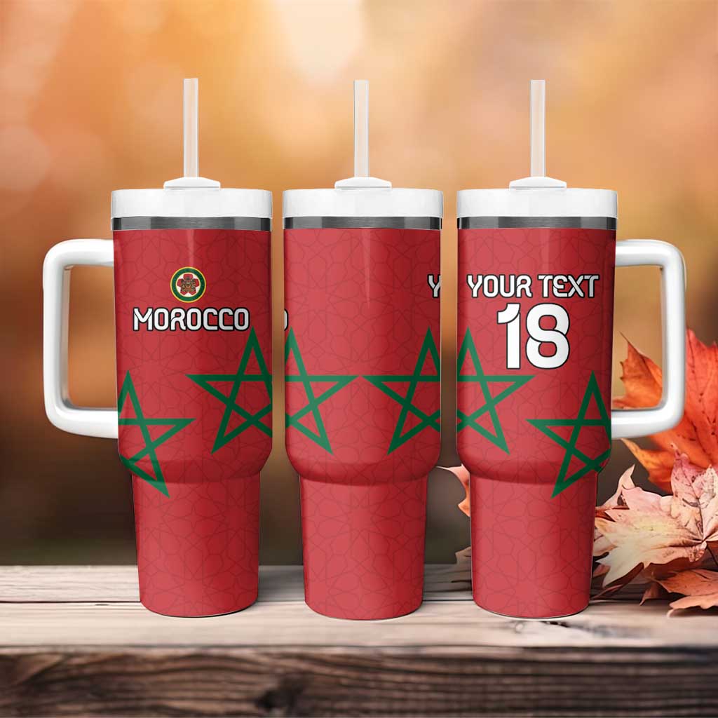 Custom Morocco Heritage Football Tumbler With Handle Road To Champion