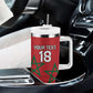 Custom Morocco Heritage Football Tumbler With Handle Road To Champion