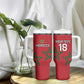 Custom Morocco Heritage Football Tumbler With Handle Road To Champion