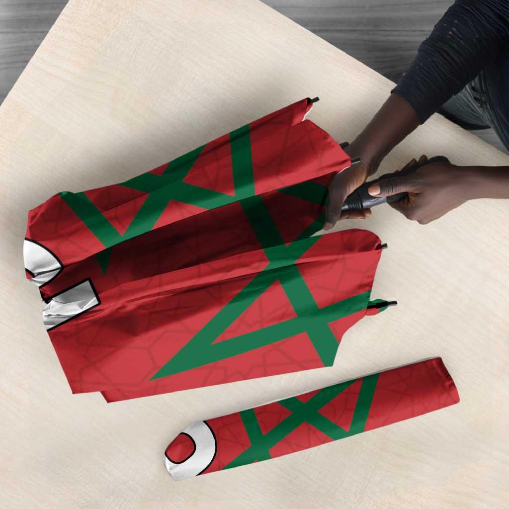 Custom Morocco Heritage Football Umbrella Road To Champion