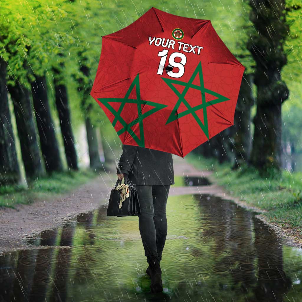 Custom Morocco Heritage Football Umbrella Road To Champion