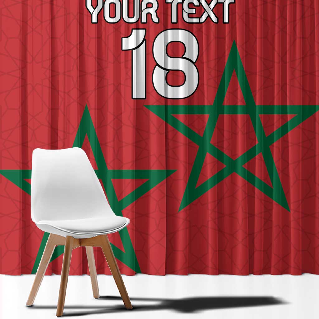 Custom Morocco Heritage Football Window Curtain Road To Champion