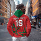 Custom Morocco Heritage Football Zip Hoodie Road To Champion