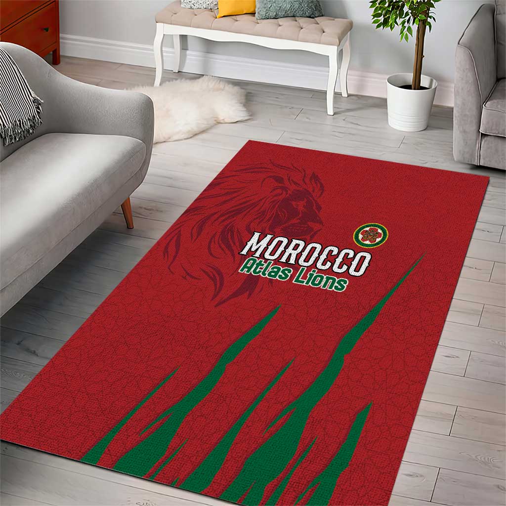 Morocco Football Area Rug Atlas Lions Road To Champion