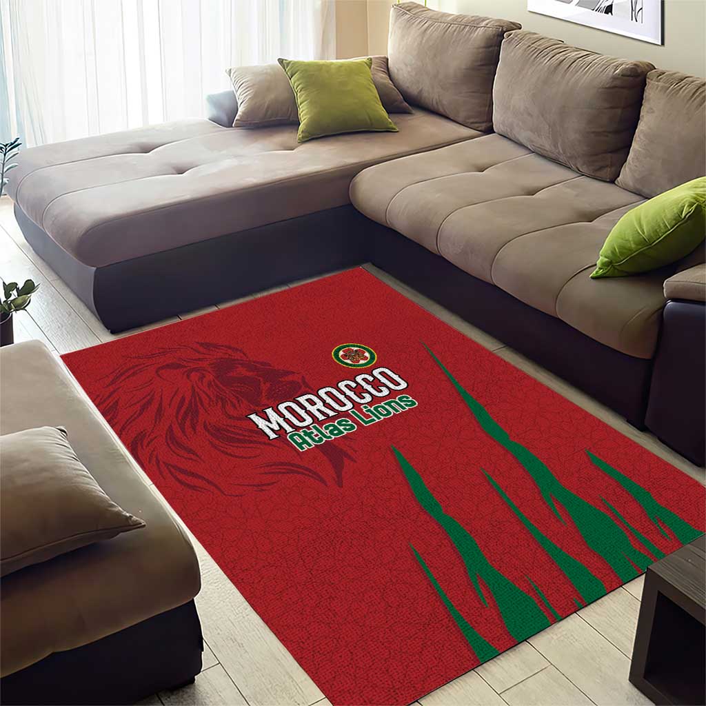 Morocco Football Area Rug Atlas Lions Road To Champion