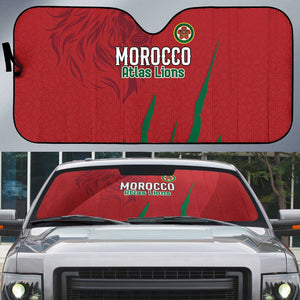Morocco Football Auto Sun Shade Atlas Lions Road To Champion