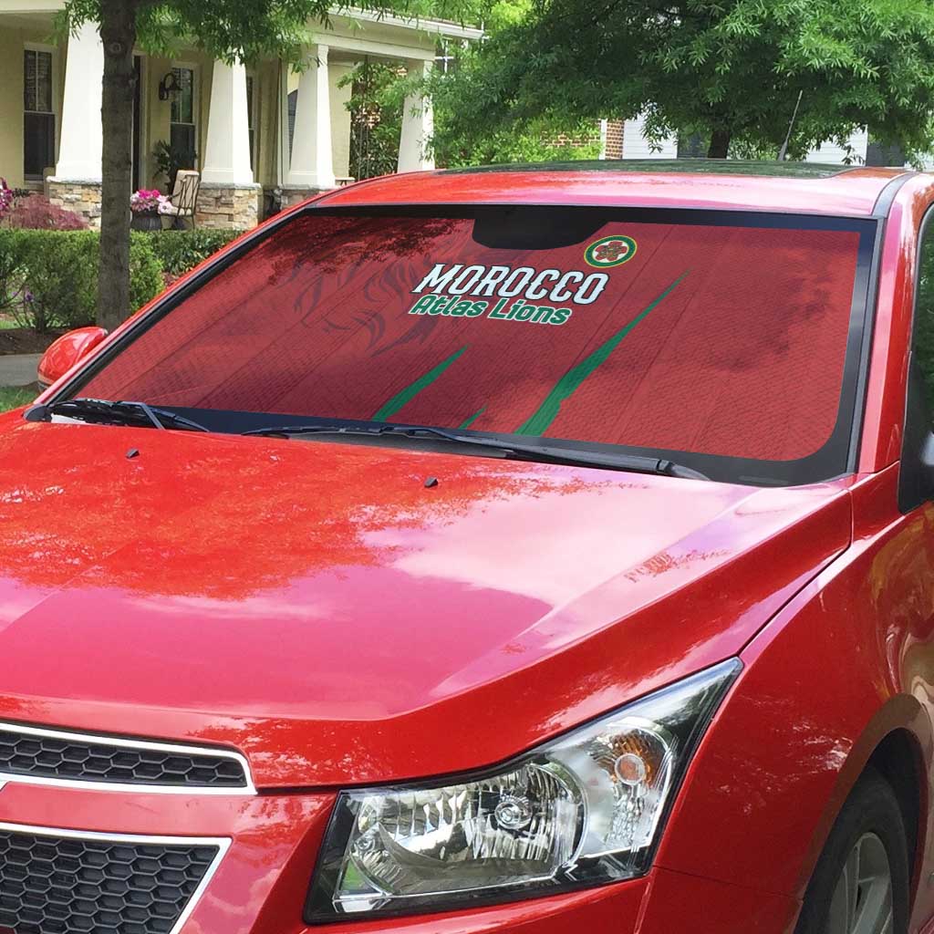 Morocco Football Auto Sun Shade Atlas Lions Road To Champion