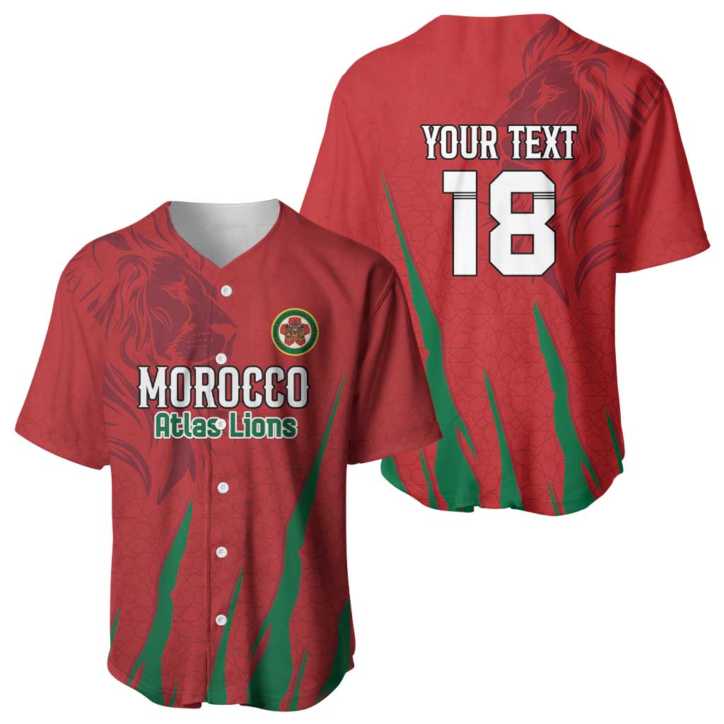 Custom Morocco Football Baseball Jersey Atlas Lions Road To Champion