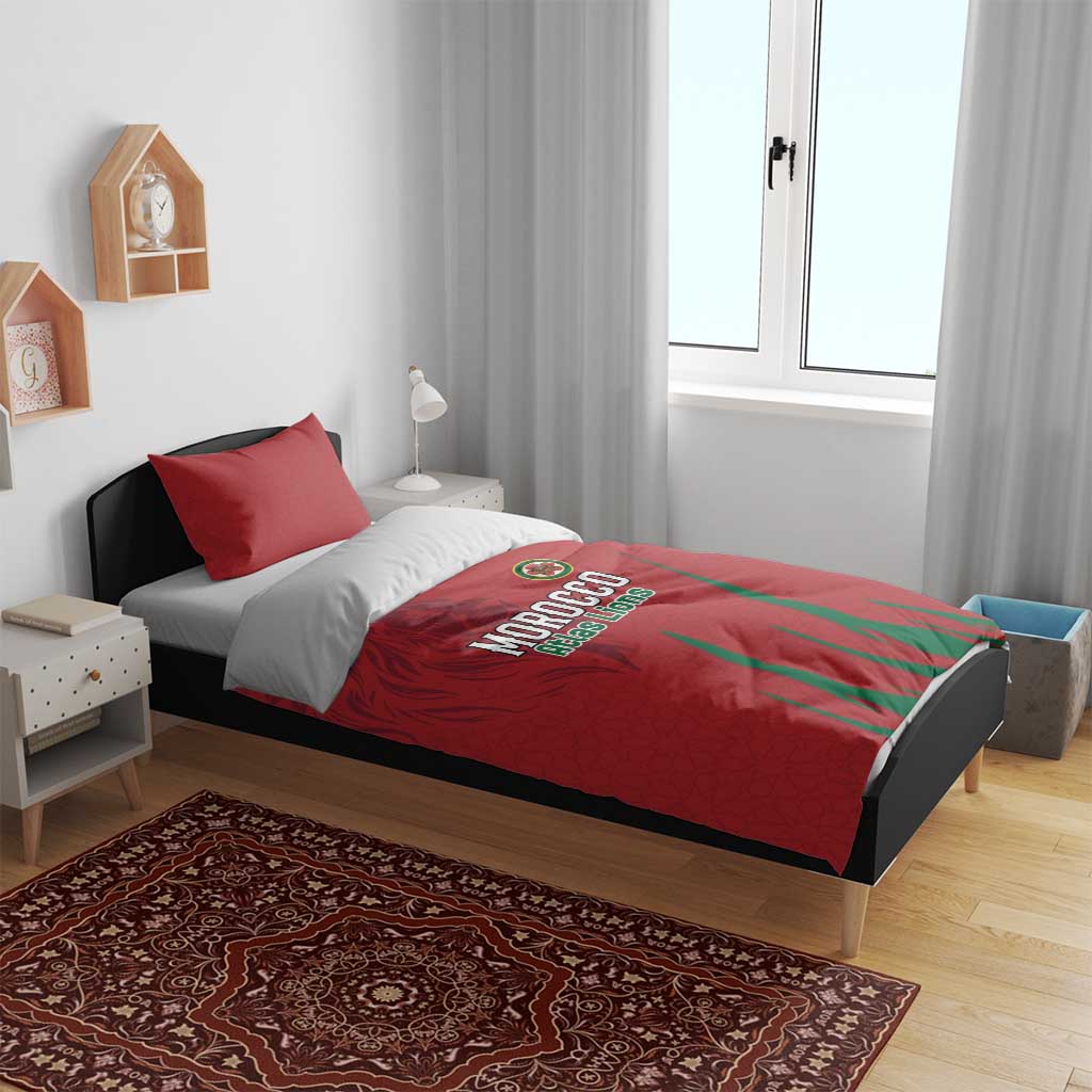Morocco Football Bedding Set Atlas Lions Road To Champion