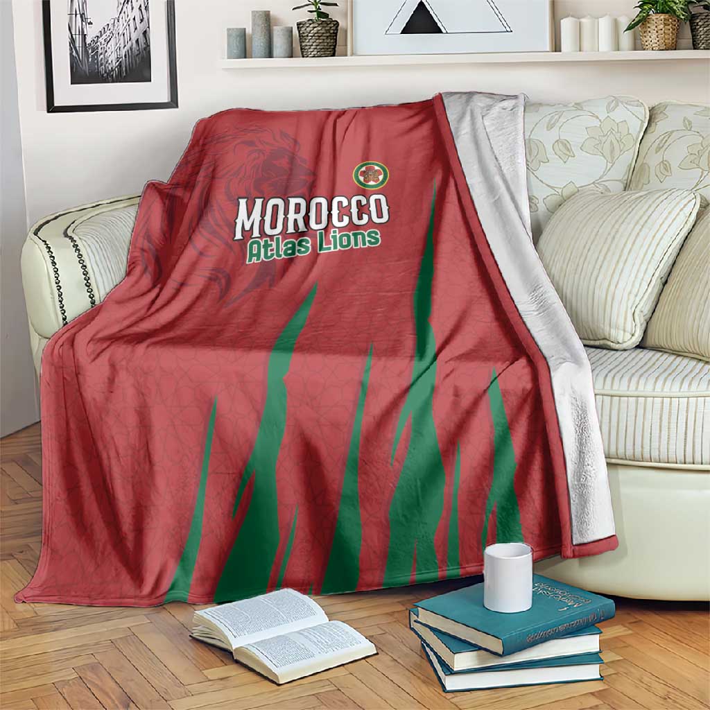 Morocco Football Blanket Atlas Lions Road To Champion