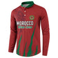 Custom Morocco Football Button Sweatshirt Atlas Lions Road To Champion