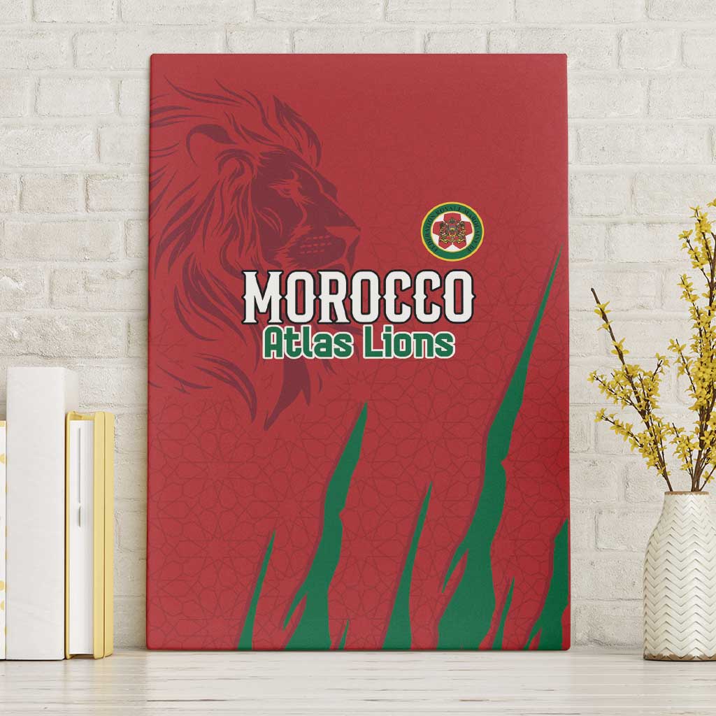 Morocco Football Canvas Wall Art Atlas Lions Road To Champion