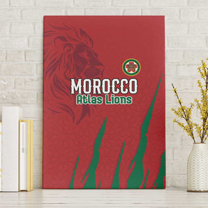 Morocco Football Canvas Wall Art Atlas Lions Road To Champion