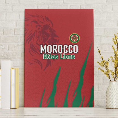 Morocco Football Canvas Wall Art Atlas Lions Road To Champion