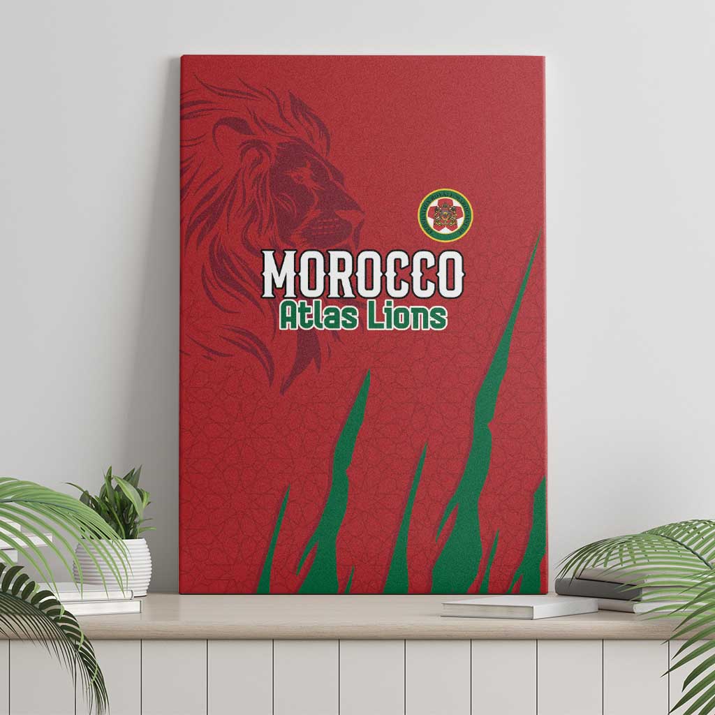 Morocco Football Canvas Wall Art Atlas Lions Road To Champion