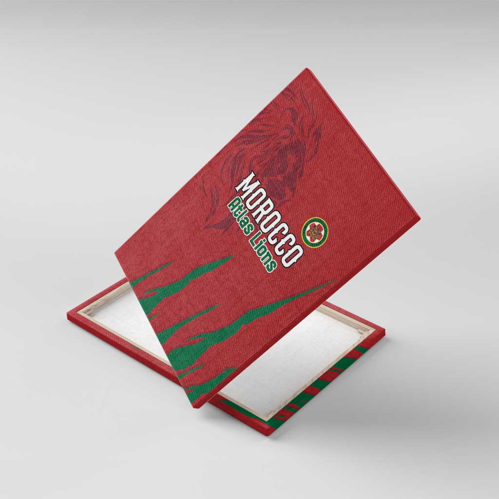 Morocco Football Canvas Wall Art Atlas Lions Road To Champion