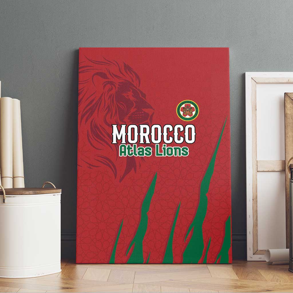 Morocco Football Canvas Wall Art Atlas Lions Road To Champion