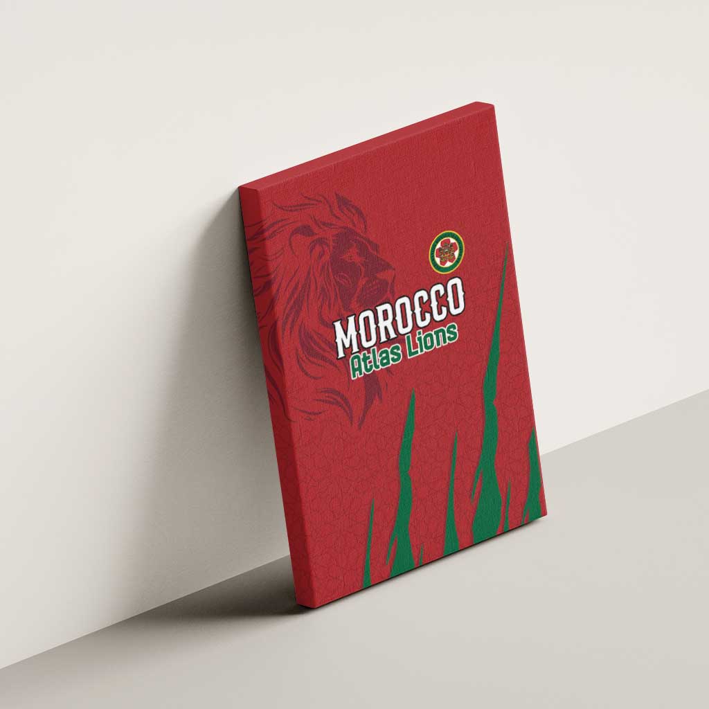 Morocco Football Canvas Wall Art Atlas Lions Road To Champion