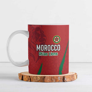Custom Morocco Football Ceramic Mug Atlas Lions Road To Champion