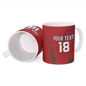 Custom Morocco Football Ceramic Mug Atlas Lions Road To Champion