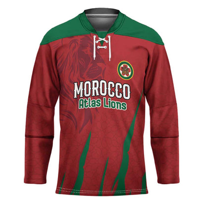 Custom Morocco Football Hockey Jersey Atlas Lions Road To Champion