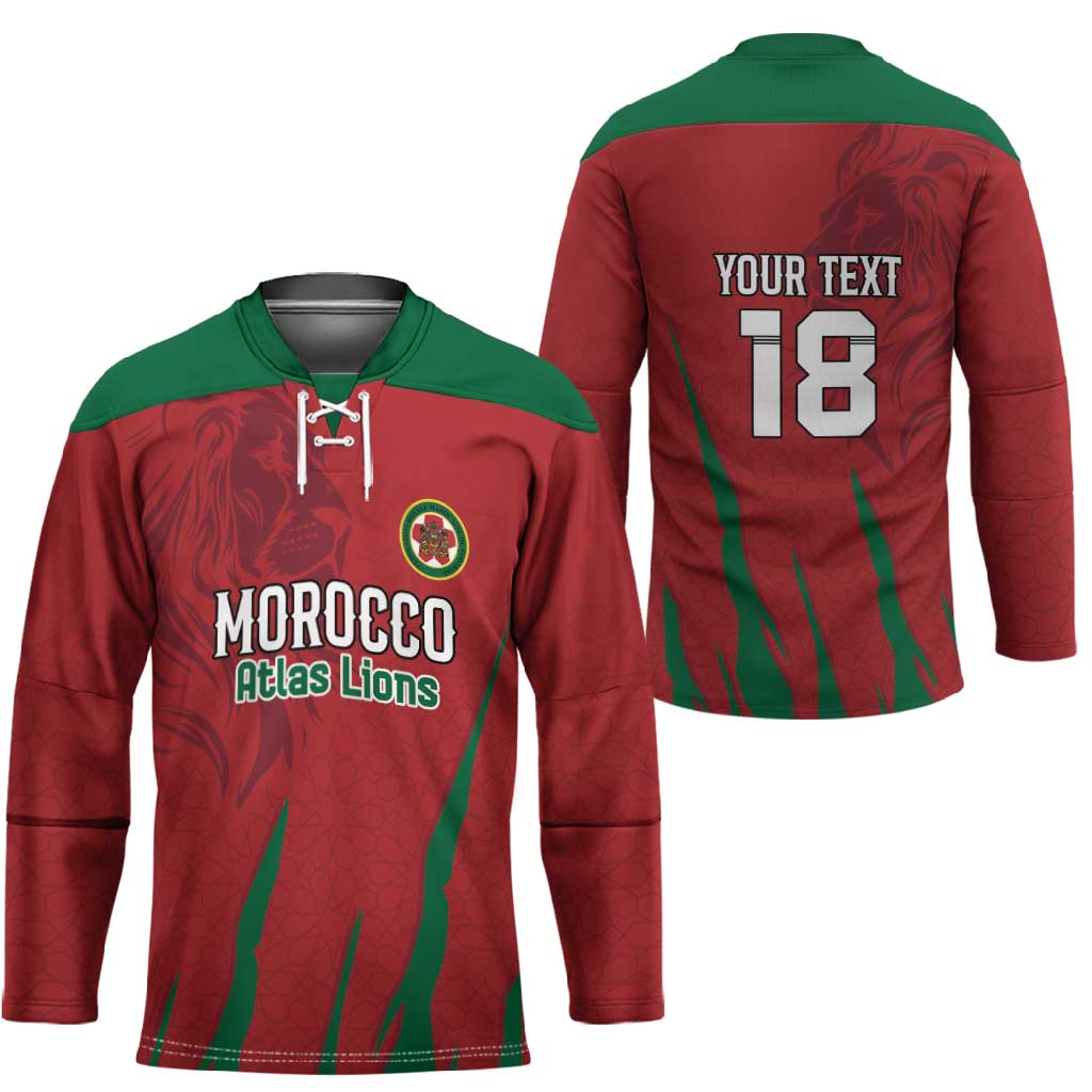 Custom Morocco Football Hockey Jersey Atlas Lions Road To Champion