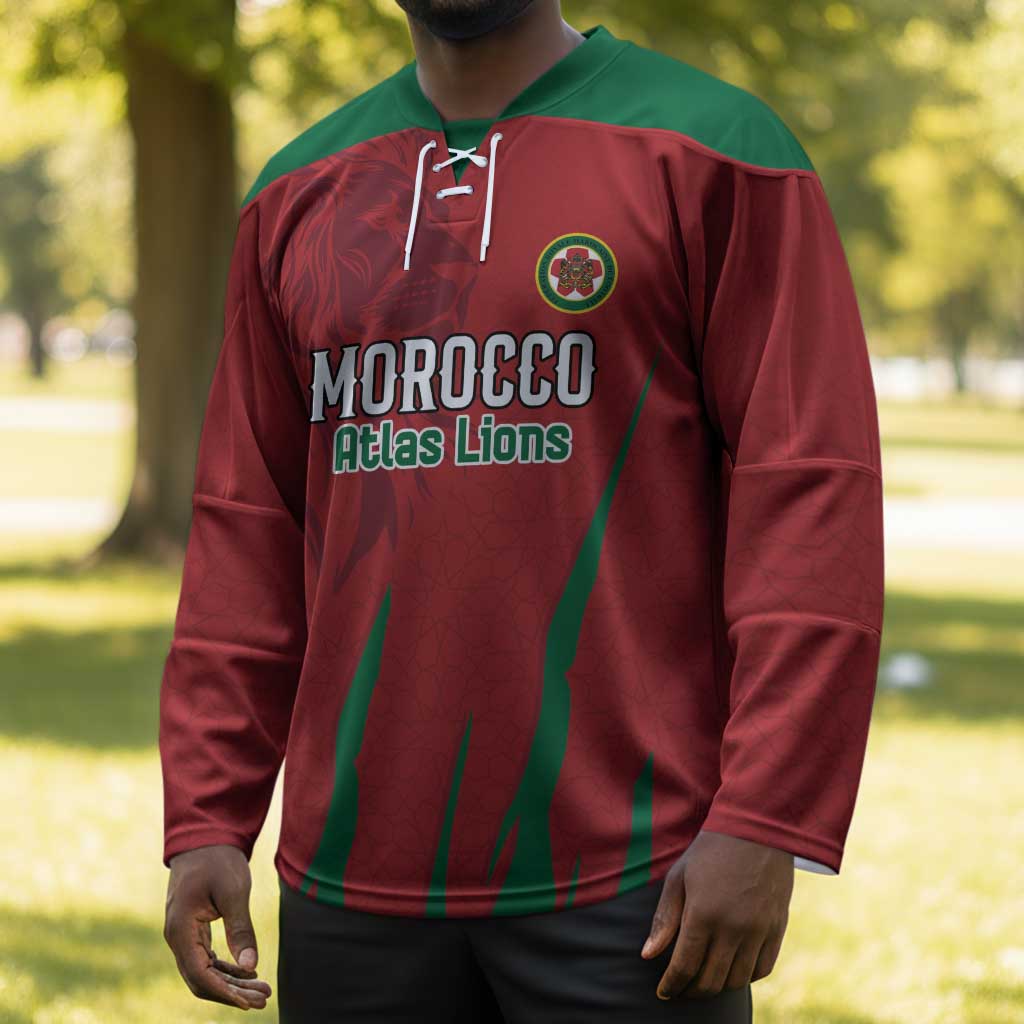 Custom Morocco Football Hockey Jersey Atlas Lions Road To Champion
