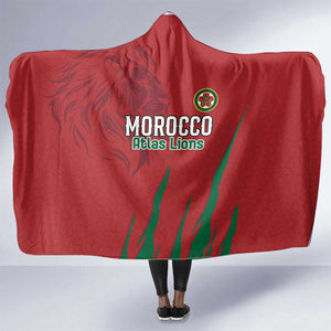 Morocco Football Hooded Blanket Atlas Lions Road To Champion