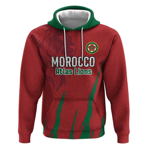Custom Morocco Football Hoodie Atlas Lions Road To Champion