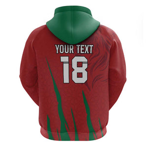 Custom Morocco Football Hoodie Atlas Lions Road To Champion