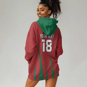 Custom Morocco Football Hoodie Dress Atlas Lions Road To Champion