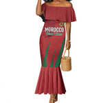 Custom Morocco Football Mermaid Dress Atlas Lions Road To Champion