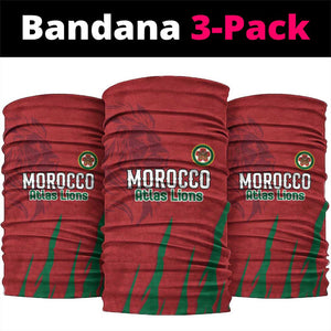 Morocco Football Neck Gaiter Atlas Lions Road To Champion