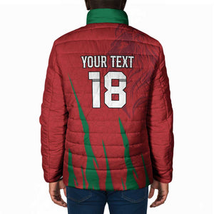 Custom Morocco Football Padded Jacket Atlas Lions Road To Champion