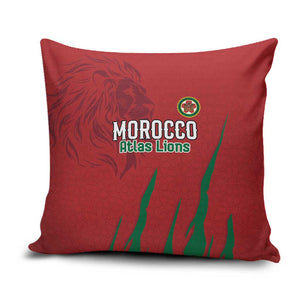 Morocco Football Pillow Cover Atlas Lions Road To Champion