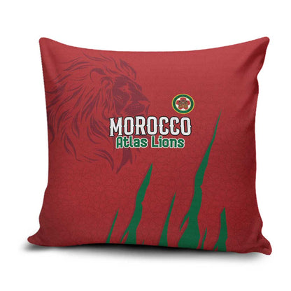 Morocco Football Pillow Cover Atlas Lions Road To Champion